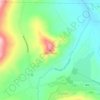 Mapa topográfico Cerro Vuta, altitude, relevo