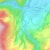 Mapa topográfico Les Buchets, altitude, relevo