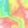 Mapa topográfico Xochicuautla, altitude, relevo