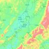 Mapa topográfico 龙山县, altitude, relevo
