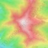 Mapa topográfico Monte Faudo, altitude, relevo