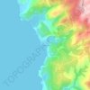 Mapa topográfico Λεφόκαστρο, altitude, relevo