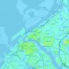 Mapa topográfico ديرة, altitude, relevo