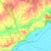 Mapa topográfico Foros do Paul, altitude, relevo