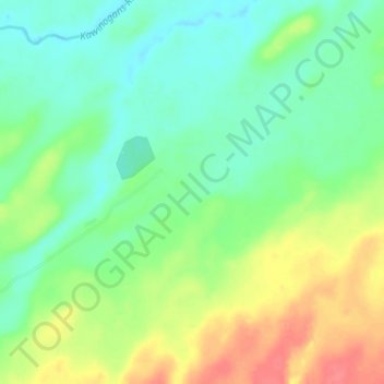 Mapa topográfico Pickle Crow, altitude, relevo