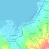Mapa topográfico Casiguran, altitude, relevo