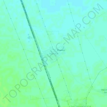 Mapa topográfico Manila, altitude, relevo