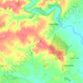 Mapa topográfico Brand Green, altitude, relevo