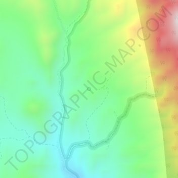 Mapa topográfico Johnson Spring, altitude, relevo