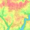 Mapa topográfico Kergwenn, altitude, relevo