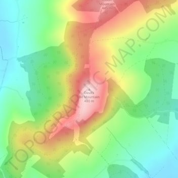 Mapa topográfico Devil's Bit Mountain, altitude, relevo