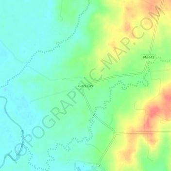 Mapa topográfico Glaze City, altitude, relevo