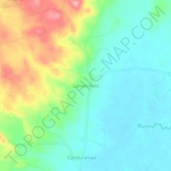 Mapa topográfico Camalobalo, altitude, relevo
