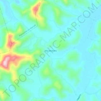 Mapa topográfico Vila Vardiero, altitude, relevo