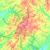 Mapa topográfico Damascus, altitude, relevo