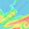 Mapa topográfico Pen Ar Poul, altitude, relevo