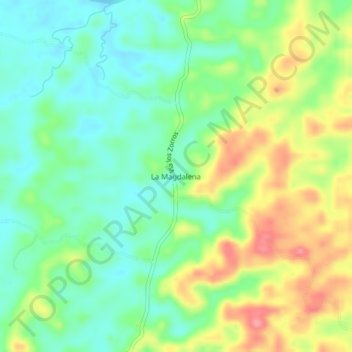 Mapa topográfico La Magdalena, altitude, relevo