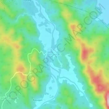 Mapa topográfico Himamara, altitude, relevo