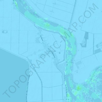Mapa topográfico Scardovari, altitude, relevo