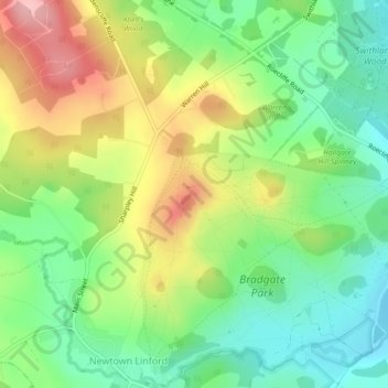 Mapa topográfico Old John, altitude, relevo