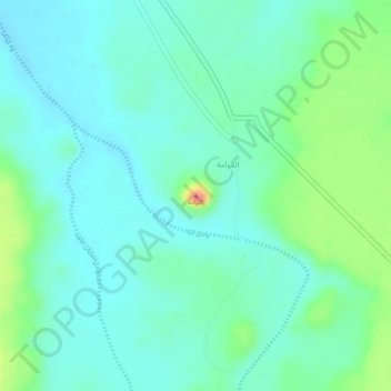 Mapa topográfico القوامة, altitude, relevo