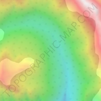 Mapa topográfico Selkirk Mountains, altitude, relevo