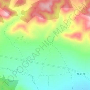 Mapa topográfico El Burrueco, altitude, relevo