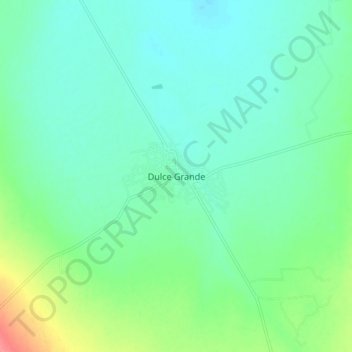 Mapa topográfico Dulce Grande, altitude, relevo