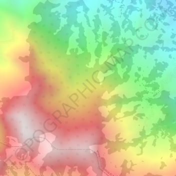 Mapa topográfico Mundo Nuevo, altitude, relevo