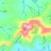 Mapa topográfico Serra de Três Pontas, altitude, relevo