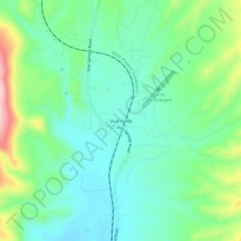 Mapa topográfico Skull Valley, altitude, relevo