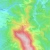 Mapa topográfico Buçaco, altitude, relevo