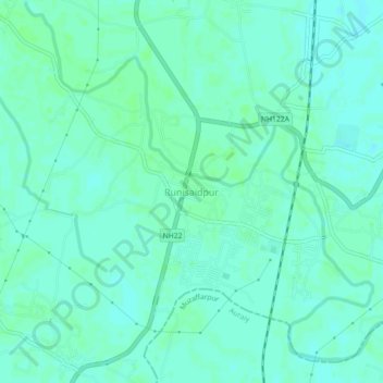 Mapa topográfico Runisaidpur, altitude, relevo