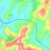 Mapa topográfico Monteferro, altitude, relevo