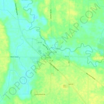 Mapa topográfico Saint Clair, altitude, relevo