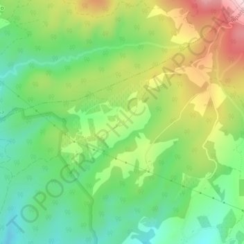 Mapa topográfico La Quiete, altitude, relevo