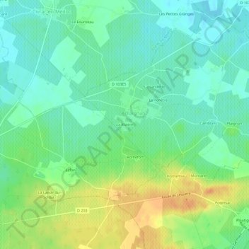 Mapa topográfico La Rivière, altitude, relevo