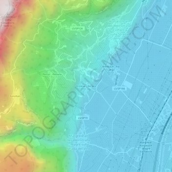 Mapa topográfico Entiklar - Niclara, altitude, relevo
