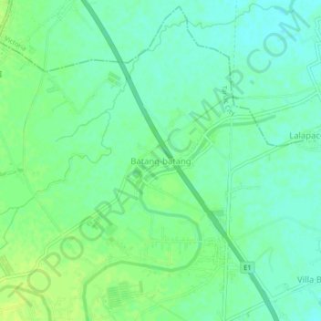 Mapa topográfico Batang-batang, altitude, relevo