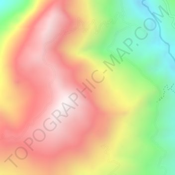 Mapa topográfico Las Alamos, altitude, relevo
