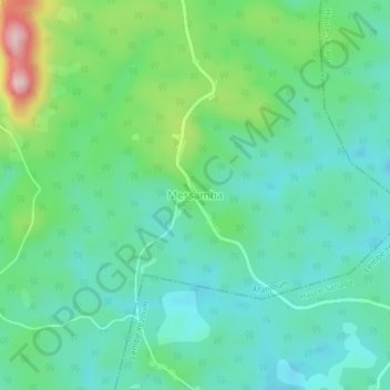 Mapa topográfico Messamba, altitude, relevo