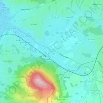 Mapa topográfico Irrsdorf, altitude, relevo