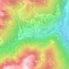 Mapa topográfico Peio Fonti, altitude, relevo