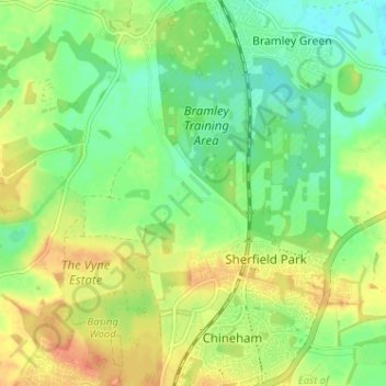 Mapa topográfico Cufaude, altitude, relevo