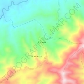 Mapa topográfico Chiriboga, altitude, relevo