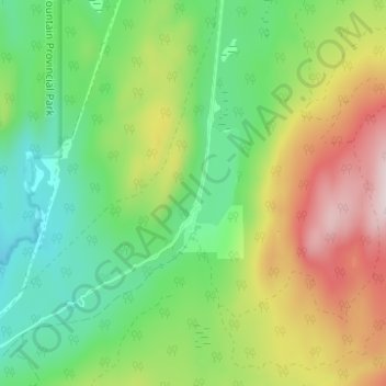 Mapa topográfico Chute Lake, altitude, relevo