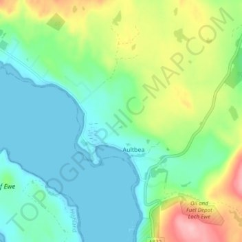 Mapa topográfico Tighnafiline, altitude, relevo