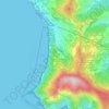 Mapa topográfico San Rocco di Camogli, altitude, relevo
