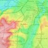 Mapa topográfico Bagneux, altitude, relevo