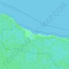 Mapa topográfico Caletones, altitude, relevo
